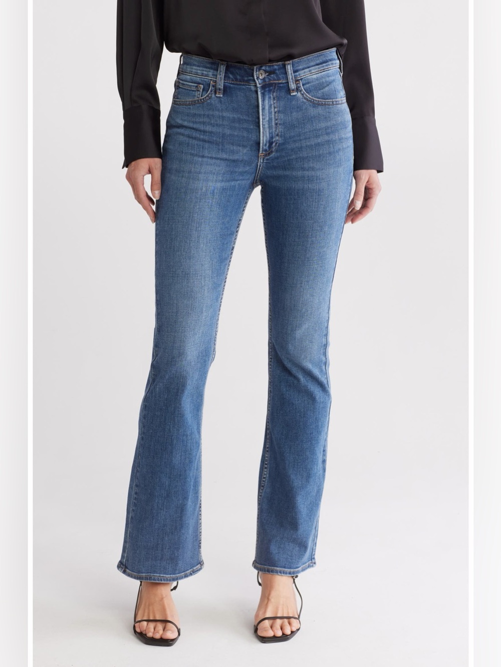 Rag & Bone Piper Mid-Rise Wide Leg bootcut Full Length Jeans 28